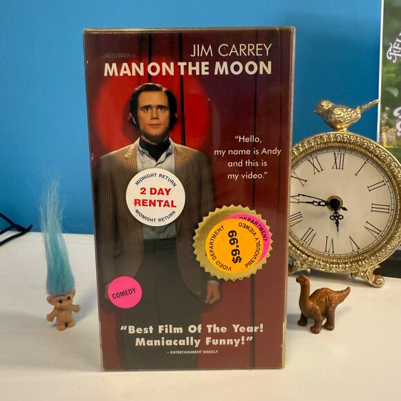 Man on the Moon VHS (1999) Jim Carrey • Retro Comedy Rental Copy - Picture 1 of 3